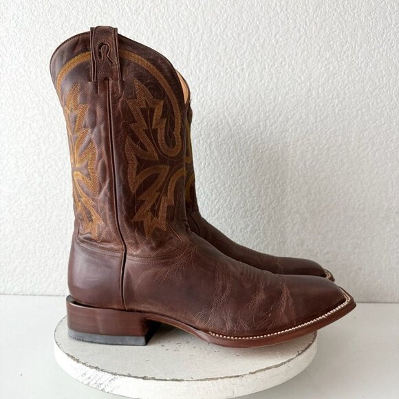 NEW Rod Patrick Mens Cowboy Boots Size 3A Perro Loco Brown Western Square Toe - Picture 2 of 12